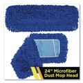 Mops | Gritt Commercial GRI18224 24 in. x 5 in. Microfiber Looped Dust Mop Pad Head - Blue image number 1