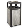 Trash Cans | Safco 9935BL 38 gal. Evos Series Steel Waste Container - Black image number 0