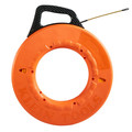 Fish Tape & Accessories | Klein Tools 56014 200 ft. Fiberglass Fish Tape with Spiral Leader image number 1