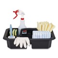 Cleaning Carts | Rubbermaid Commercial 2202586 Cleaning Caddy Compatible with Full-Size and Compact Housekeeping Carts - Black (6/Carton) image number 3
