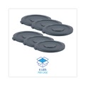 Cleaning & Janitorial Supplies | Boardwalk 1868182 Plastic Round Flat-Top Lid for 32 gal. Waste Receptacles - Gray image number 3