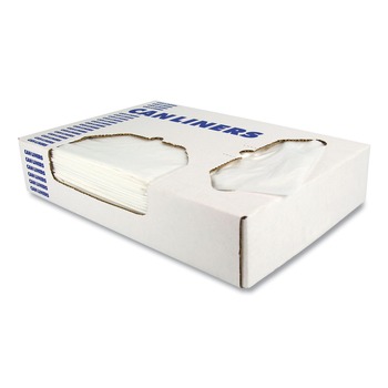 Heritage 33 in. x 45 in. 33 gal. 1 mil Linear Low-Density Can Liners - Clear (200/Carton)