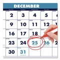Calendars & Planners | House of Doolittle 3640 14-Month: Dec 2025 to Jan 2027 12.25 in. x 26 in. Vertical Orientation Recycled Three-Month Format Wall Calendar - White Sheets image number 2