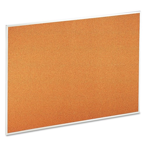 Office & Office Supplies | Universal 43614-UNV 48 in. x 36 in. Cork Bulletin Board - Tan Surface/Satin Aluminum Frame image number 0