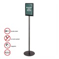 Labor Day Sale! Save $30 off $199! | Deflecto 692056 8.5 in. x 11 in. Insert 56 in. Tall Double-Sided Magnetic Sign Display - Clear/Black image number 4