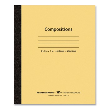 Roaring Spring 77308 8.5 in. x 7 in. Sheets Flexible Composition Notebook - Manila Cover (72/Carton)