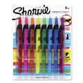 Office Jansan | Sharpie 28101 Chisel Tip Retractable Highlighters with Storage Pouch - Assorted Ink Colors, Assorted Barrel Colors (8/Set) image number 1