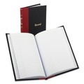 Office Jansan | Boorum & Pease 96304EE 7.5 x 5 Sheets Record and Account Book with Red Spine - Black/Red/Gold Cover image number 0