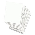 Office Jansan | Avery 11374 11 in. x 8.5 in. 27-Tab A to Z Avery Style Preprinted Legal Exhibit Side Tab Index Dividers - White (1-Set) image number 1