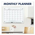Labor Day Sale! Save $30 off $199! | Quartet GC3624F Infinity 36 in. x 24 in. Magnetic Glass One-Month Calendar Board - White image number 3