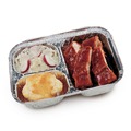Food Service | Handi-Foil 2045-00-500 6.38 in. x 1.47 in. x 8 in. 24 oz. 3-Compartment Oblong Aluminum Food Container - Silver (500/Carton) image number 3