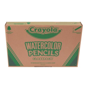 Crayola 3.3 mm Watercolor Pencil Classpack - Assorted Lead and Barrel Colors (240/Pack)