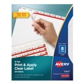 Office Jansan | Avery 11417 Index Maker 11 in. x 8.5 in. 8-Tab Print and Apply Clear Label Dividers - White (1-Set) image number 0