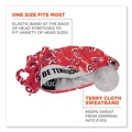 Cooling Gear | Ergodyne 12479 Chill-Its 6615 One Size Fits Most High-Performance Bandana Doo Rag with Terry Cloth Sweatband - Red Western image number 2