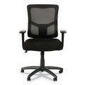 | Alera ALEELT4214F Elusion II Series Mid-Back Swivel/Tilt Mesh Chair with Adjustable Arms - Black image number 0