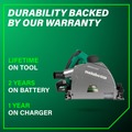 New Year New Savings! Save $25 off $150 | Metabo HPT C3606DPAM 36V MultiVolt Brushless Lithium-Ion 6-1/2 in. CordlessTrack Saw Kit (4 Ah) image number 12