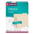 Office Jansan | Smead 10230 0.75 in. Expansion Letter Size 1/3-Cut Tabs Assorted Interior File Folders - Manila (100/Box) image number 0