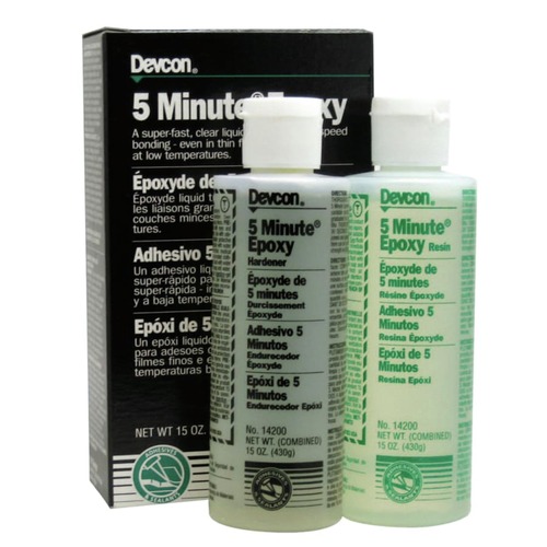 Adhesives and Sealers | Devcon 14200 15 oz. Dual Bottle 5 Minute Epoxy - Light Amber image number 0