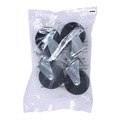  | Alera ALESW790004 3 Wheel 2 Locking Optional Grip Ring Stem Casters for Wire Shelving - Black (4/Set) image number 3