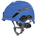 Hard Hats | MSA 10194793 V-Gard H1 Fas-Trac III Pivot Novent ANSI EN397 Safety Helmet -  Blue image number 0