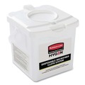 Cleaning & Janitorial Supplies | Rubbermaid Commercial HYGEN 2135007 7.92 in. x 7.75 in. x 7.44 in. Disposable Microfiber Charging Bucket - White (4/Carton) image number 2