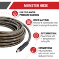 Presidents' Day Sale! Save $35 off $199 | Simpson 41034 3/8 in. x 200 ft. 4,500 PSI Monster Pressure Washer Hose image number 3