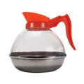  | Coffee Pro CPU13 12-Cup Unbreakable Stainless Steel/Polycarbonate Decaffeinated Coffee Decanter - Orange image number 0