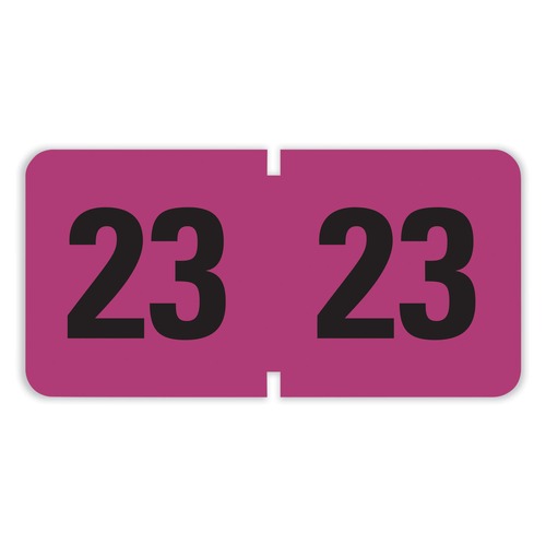 Labels | Smead 68323 0.75 in. x 1.5 in. 23 Yearly End Tab File Folder Labels - Purple (1-Roll) image number 0