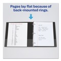Office Jansan | Avery 06400 14 in. x 8.5 in. 3 Rings 1 in. Capacity Legal Durable Non-View Binder with Round Rings - Black image number 4