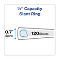  | Avery 79709 3 Slant Rings 0.5 in. Capacity 11 in. x 8.5 in. Heavy-Duty Non Stick View Binder with DuraHinge - White (4/Pack) image number 1