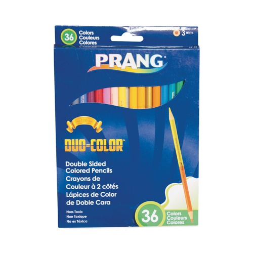 Pencils | Prang X22118 3 mm 2B Duo-Color Colored Pencil Sets - Assorted Lead and Barrel Colors (18/Set) image number 0