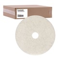 Cleaning Cloths | Boardwalk BWK4019NAT 19 in. Diameter Natural Burnishing Floor Pads - White (5/Carton) image number 0