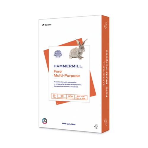 Mothers Day Sale! Save an Extra 10% off your order | Hammermill 10329-1 Fore Multipurpose 20 lbs. 8.5 in. x 14 in. Print Paper - 96 Bright White (500/Ream) image number 0