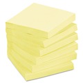Stationary Tool Accessories | Post-it Greener Notes 654-RP 3 in. x 3 in. Original Recycled Note Pads - Canary Yellow (100 Sheets/Pad, 12 Pads/Pack) image number 0