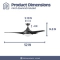 Ceiling Fans | Prominence Home 51869-45 52 in. Remote Control Contemporary Indoor LED Ceiling Fan with Light - Dark Bronze image number 2