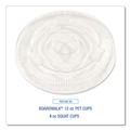 Food Service | Boardwalk BWKPET912STRAWPK 9 oz. to 12 oz. Crystal-Clear Cold Cup Straw-Slot Lids - Clear (100/Pack) image number 6