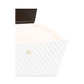 Office Jansan | U Brands 2201U02-06 2/5-Cut Tabs 5.25 in. Expansion Letter Size 19 Sections Twist-Lock Latch Closure Expanding File Box - White/Black/Gold image number 3