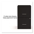 Office Filing Cabinets & Shelves | Alera 2806262 14 in. x 18 in. x 24.1 in. Soho 2-Drawer Vertical Letter File Cabinet - Black image number 1