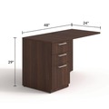 Office Desks & Workstations | Alera AE1NZK-UF2448R HRG 48 in. x 24 in. x 29 in. Seville Series Left Desk Return with Pedestal - Mahogany image number 5