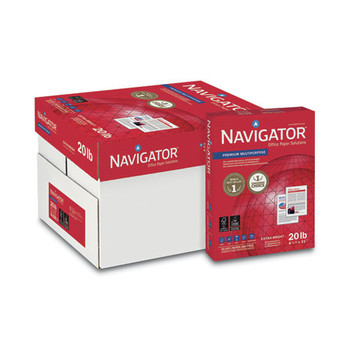 Navigator 97 Bright 20 lbs. Bond Weight 8.5 in. x 11 in. Premium Multipurpose Copy Paper - White (10/Carton)
