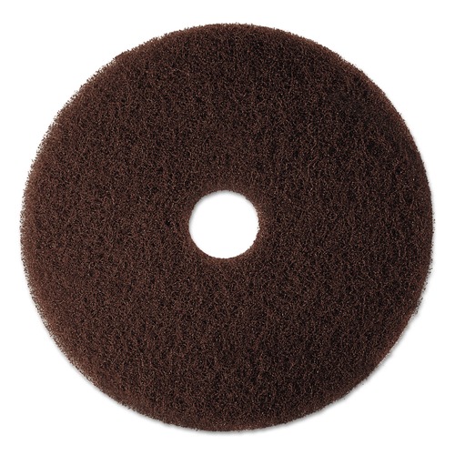 Cleaning Cloths | 3M 7100-20 20 in. Diameter Low-Speed High Productivity Floor Pad 7100 - Brown (5/Carton) image number 0