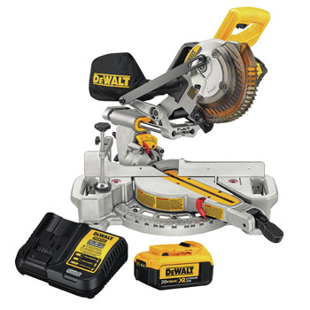 Dewalt DCS361M1 20V MAX Lithium-Ion Cordless 7 1/4 in. Sliding Miter Saw Kit (4 Ah)