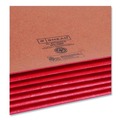 Office Jansan | Smead 74696 5.25 in. Expansion Redrope Drop-Front End Tab File Pockets with Fully Lined Colored Gussets - Legal, Redrope/Red (10/Box) image number 3