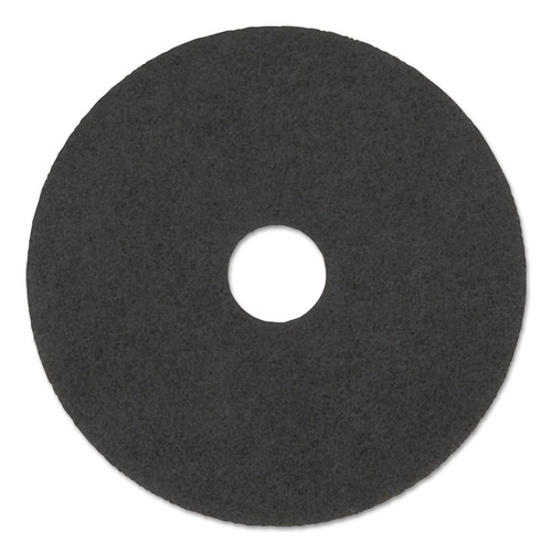 Cleaning & Janitorial Accessories | Boardwalk BWK4019HIP High Performance 19 in. Stripping Floor Pads - Grayish Black (5-Piece/Carton) image number 0