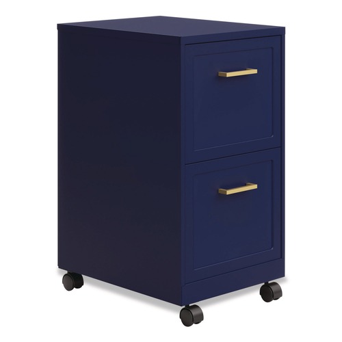Office Filing Cabinets & Shelves | Alera 26415 Two-Drawer Mobile Vertical File 2 Letter-Size File Drawers 14.25 x 18 x 26.7 - Navy image number 0