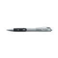 Office Jansan | Universal 39720 0.7 mm. Medium Comfort Grip Retractable Gel Pen - Black Ink, Gray/Black/Silver Barrel (1-Dozen) image number 4