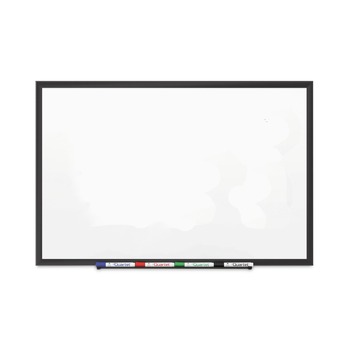 Quartet 60 in. x 36 in. Classic Series Porcelain Magnetic Dry Erase Board - White Surface, Black Aluminum Frame