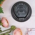 Cups and Lids | Dart OPT1224TGB Optima Reclosable Lids for Hot Paper Cups Fits 12 oz. to 24 oz. Hot Paper Cups - Black (1200/Carton) image number 3