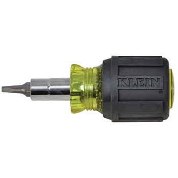 Klein Tools 32562 6-in-1 Stubby Multi-Bit Screwdriver / Nut Driver