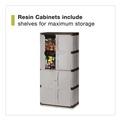 Bulk Savings Pricing 2 | Rubbermaid FG708300MICHR 36 in. x 18 in. x 72 in. Base/Top Double-Door Storage Cabinet - Gray/Black image number 1